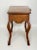 19th C. French Provincial Louis XV Style Carved Walnut Side Table With Drawer For Sale - Image 10 of 12