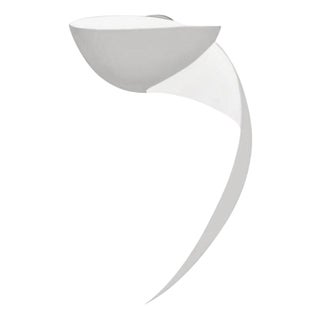 Mid-Century Modern White Flame Wall Lamp by Serge Mouille For Sale