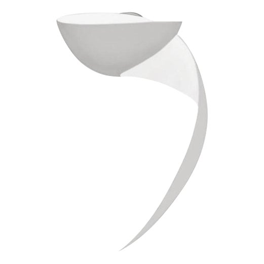 Mid-Century Modern White Flame Wall Lamp by Serge Mouille For Sale