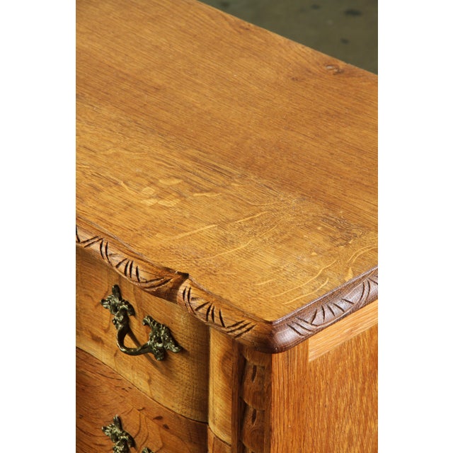 1960s Small Brutalist Danish Oak Chest of Drawers, 1960s For Sale - Image 5 of 16