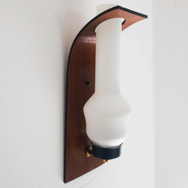 Vintage Teak Wall Light, Denmark, 1960s For Sale - Image 4 of 4