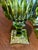 1960s Mid-Century Modern Avocado Green Diamond Point Goblets – Elegant Set of 6 For Sale - Image 14 of 14