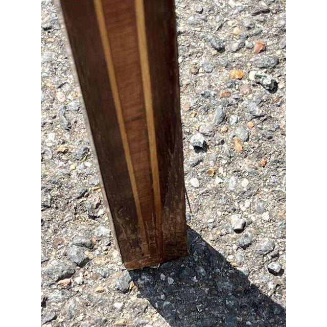 Wood Kingswood Veneer Desk with Red Top For Sale - Image 7 of 14