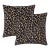 Pair of Midnight Gold Leopard Genoa Velvet Weave Pillows For Sale
