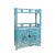 2010s Chinese Distressed Pastel Blue Open Top Display Cabinet Side Table For Sale - Image 5 of 7