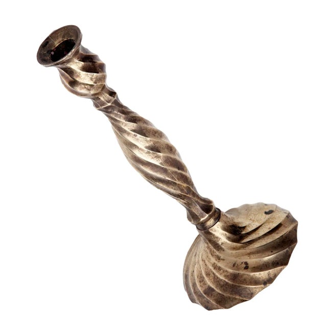 Mid 20th Century Mid 20th Century Twisted Candlesticks- a Pair For Sale - Image 5 of 9