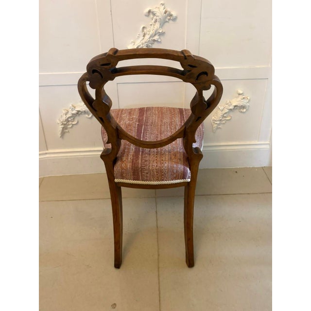 Antique Victorian Carved Walnut Balloon Back Dining Chairs, 1860s, Set of 4 For Sale - Image 3 of 7