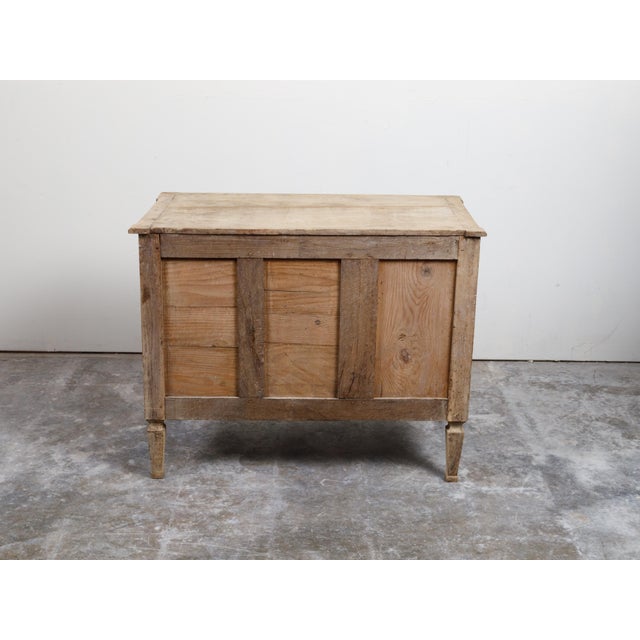 Neoclassical Italian Neoclassical 18th Century Bleached Walnut Commode with Fluted Side Posts For Sale - Image 3 of 12