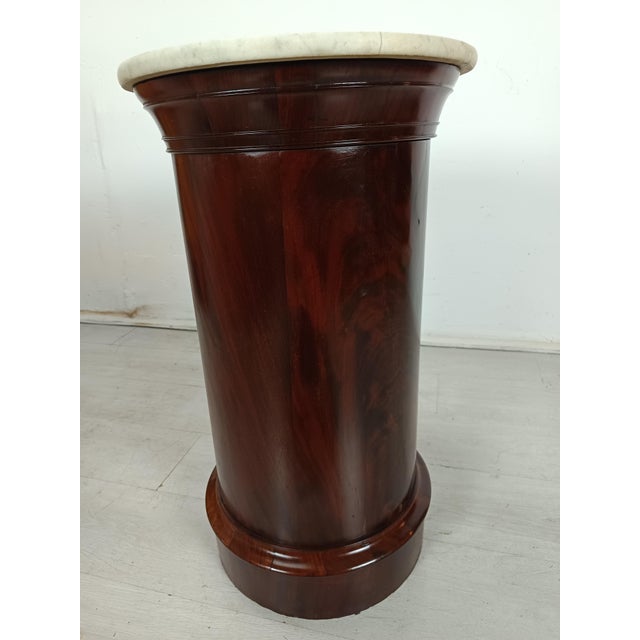 Wood Louis Philippe Marble Side Table For Sale - Image 7 of 18