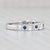 Modern New Coast 0.23ctw Diamond Blue Sapphire Band 14k Gold Size 6.5 Wedding Ring For Sale - Image 3 of 9