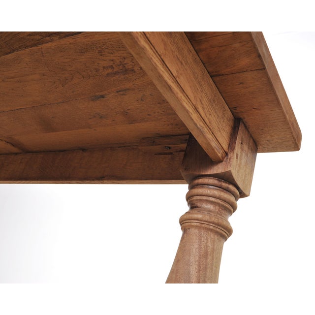 Country French Provincial Bleached Oak Farmhouse Dining Table 8 Ft For Sale - Image 12 of 18
