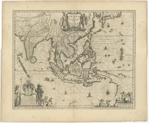 Map of Southeast Asia from India to Tibet and Japan to New Guinea, 1640