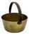 Metal Antique 12 Inch Heavy Brass & Hand Wrought Iron Fireplace Hearth Hanging Cooking Pot Mid 19th Century For Sale - Image 7 of 18