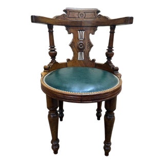 Napoleon III Walnut Office Chair For Sale