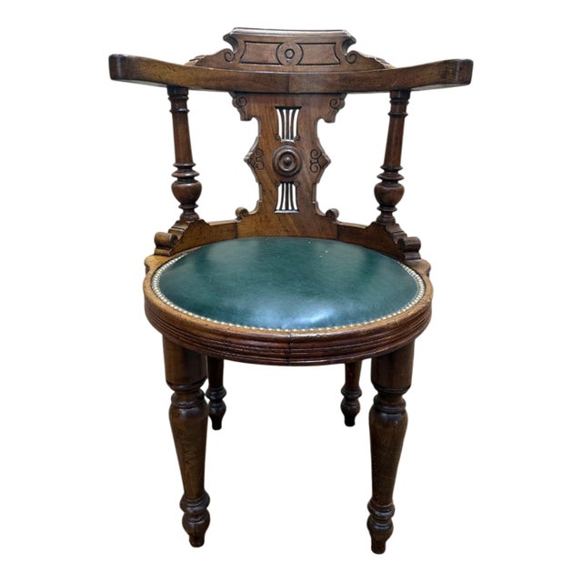 Napoleon III Walnut Office Chair For Sale
