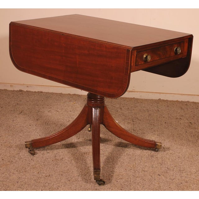 Small Pembroke Table in Mahogany, Early 19th Century For Sale - Image 6 of 13