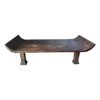 Antique 19th-Century Chinese Elm Altar Stand - Wabi-Sabi / Japandi Riser For Sale