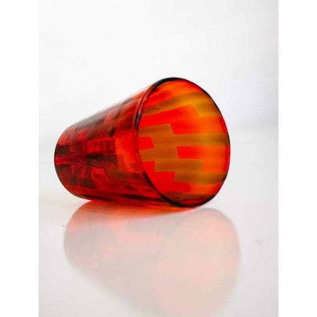 Astonishing drinking set in colored Murano canes made by Angelo Ballarin for Ribes Studio. Gio Ponti glasses are made of...