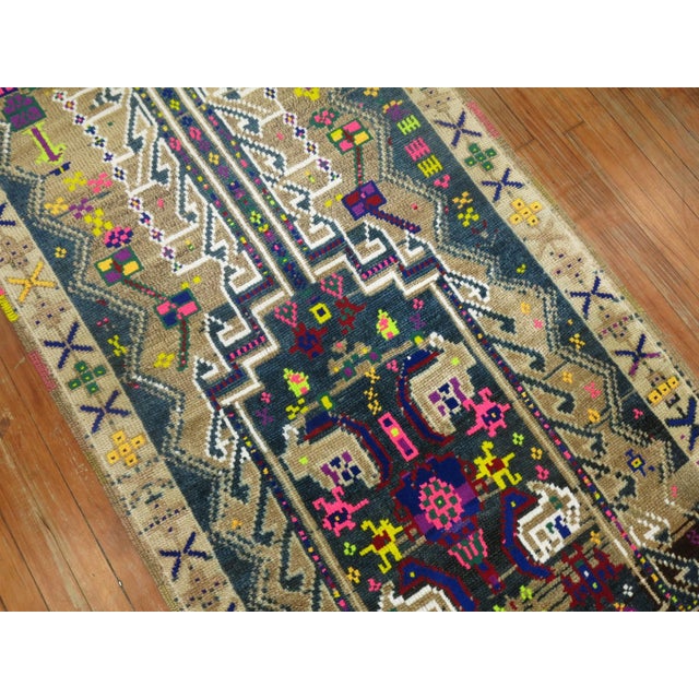 Early 20th Century Early 20th Century Funky Turkish Anatolian Runner - 3'4" x 9'8" For Sale - Image 5 of 9