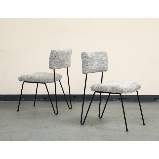 Mid-Century Modern Pair of Midcentury Modern Case Study Iron Chairs With Cowtan Performance Fabric For Sale - Image 3 of 10