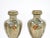 Pair Antique French Hand Gilt / Decorated Enameled Gray Tinted Glass Vases For Sale - Image 4 of 12