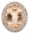 Ladies 14k White & Rose Gold 11.35ctw Oval Morganite Halo Diamond Cocktail Ring, Size 6.75 For Sale