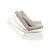 Grey Fabric Sway Rocking Lounge Chair with White Frame by Markus Krauss For Sale - Image 9 of 13