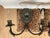 Gorgeous antique iron sconces featuring lion's heads. Substantial, weighty iron construction but ready (and easy) to hang...