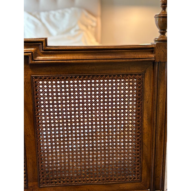 Vintage Century Furniture Claridge Collection Woven Cane Queen Headboard by Raymond Sobota For Sale - Image 16 of 17