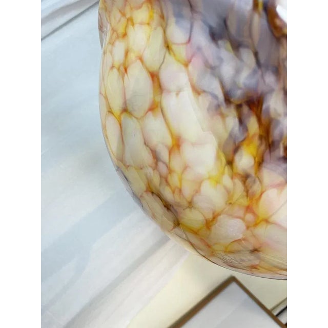 1920s Art Deco Marbled Glass Ceiling Lamp, Germany, 1940s For Sale - Image 5 of 11