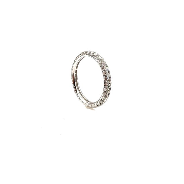 Early 21st Century 1.29 Ct Diamond Eternity Ring Size 6 For Sale - Image 5 of 5