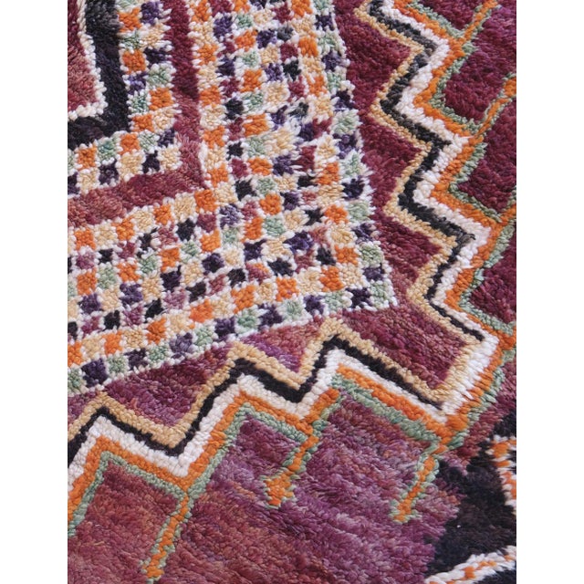 1970s Moroccan Vintage Boujaad Wool Rug - 13.8 X 6.8 Ft For Sale - Image 5 of 8