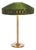 Josie 19" Velvet Shade Table Lamp in Green/Antique Brass For Sale