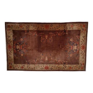 1930's Antique Art Deco Chinese Carpet , 8'9 X 14' For Sale