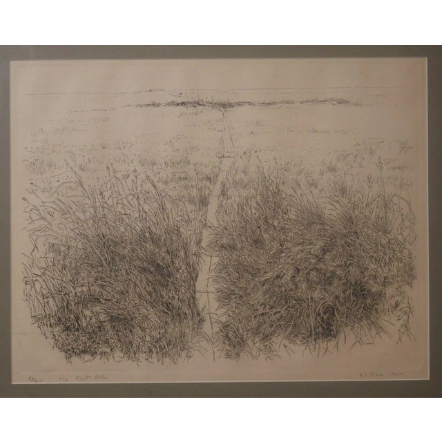 Up for sale is a Vintage Herbert Fink - "Footpath" Limited Edition Etching (#133/210) (1965) (American)! It measures 27...