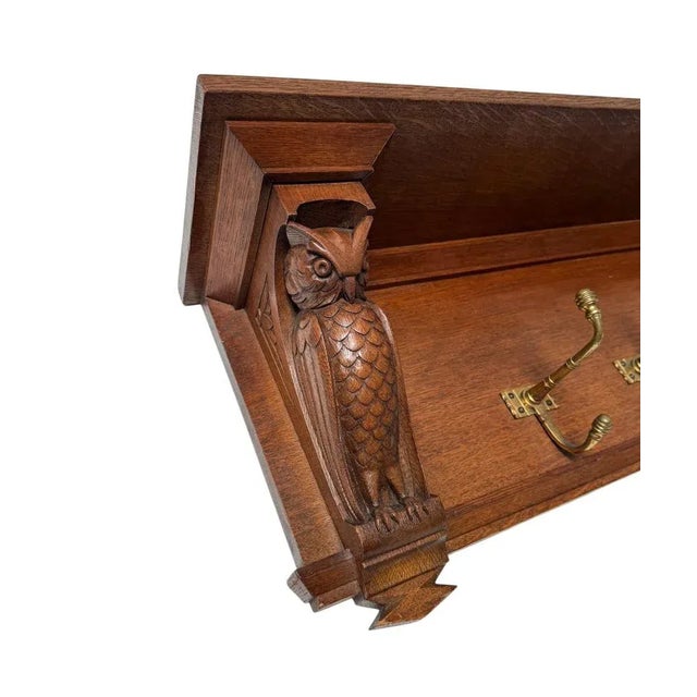 Arts & Crafts Wall Coat Rack by Kobus De Graaff, 1900s For Sale - Image 9 of 11