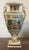 1820 French Empire Porcelain Vase Decorated with Landscape Scene and Trophies For Sale - Image 4 of 13