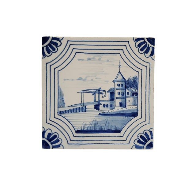 19th Century Delft Tiles - Set of Four For Sale - Image 4 of 7