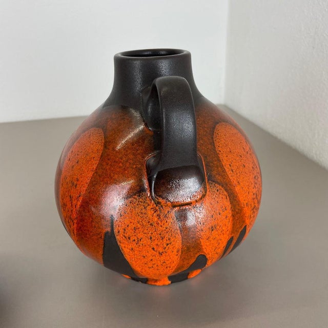 Red Black Pottery Vases attributed to Steuler Ceramics, Germany, 1970s, Set of 2 For Sale - Image 13 of 18