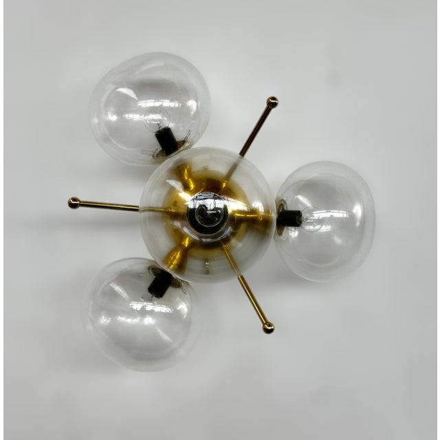 Not Yet Made - Made To Order Orchidea Polished Brass Clear Pebble Flush Mount by Fabio LTD For Sale - Image 5 of 9