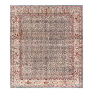 Antique Persian Tabriz Rug All-Over Floral Design 10'10 X 13'0
