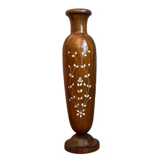 Vintage Mother of Pearl Inlay Vase For Sale