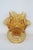 Glass L E Smith Glass Moon and Stars Amber Pedestal Ruffle Compote Dish 5600b For Sale - Image 7 of 12