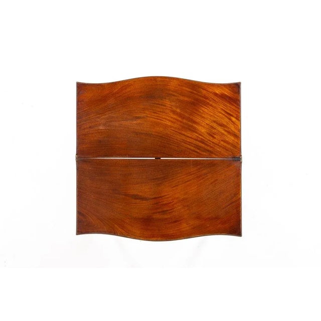 18th Century English George III Mahogany Serpentine Tea Table For Sale - Image 3 of 10