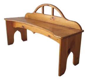 Vintage Rustic Pine Bench