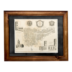 Framed Original 1755 Cartography Map of London
