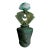 Signed Helene Fielder Raku Ceramic Pottery Vessel With Agate Lid / 1980s Art Studio Pottery / 80s Modernist Vase For Sale