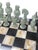 Stone Fürstenberg Porcelain Chess Set on Marble Board, c.1947. For Sale - Image 7 of 10
