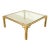 Mastercraft Hollywood Regency Greek Key Brass and Glass Cocktail Table, 1970s For Sale