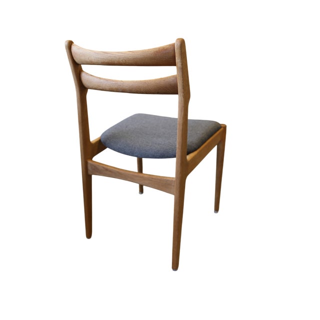 Gray Danish Oak Chair by Johannes Andersen for Vamo Sønderborg, 1960s, Set of 4 For Sale - Image 8 of 17